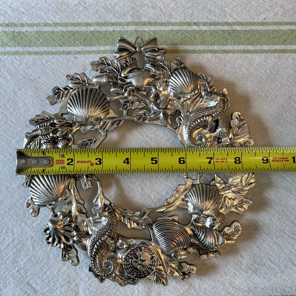 Vintage Godinger Sea Treasures Wreath Nautical Shells Wall Plaque Trivet - Picture 2 of 7